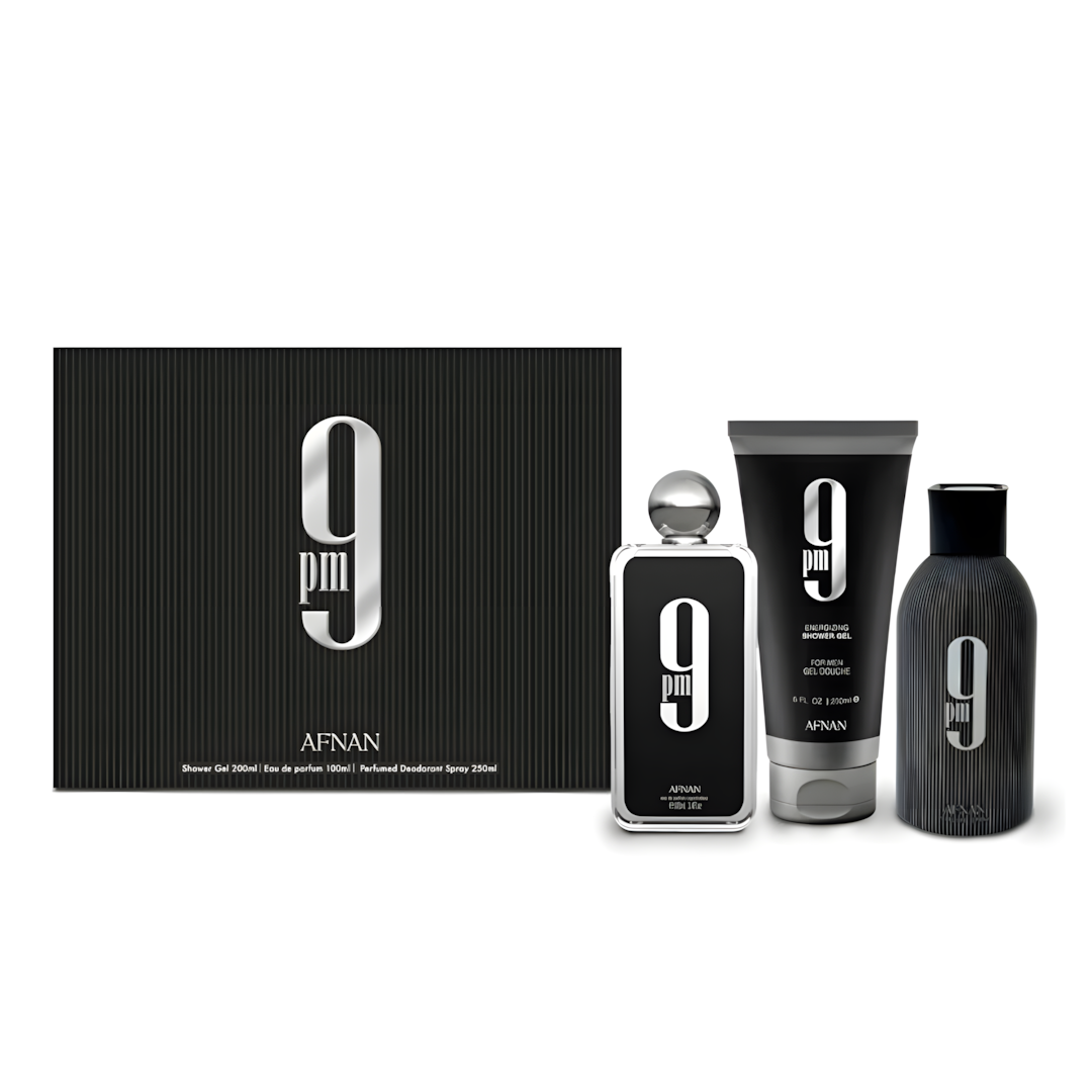Afnan 9Pm Black 3 Piezas Set 100ml Hombre EDP