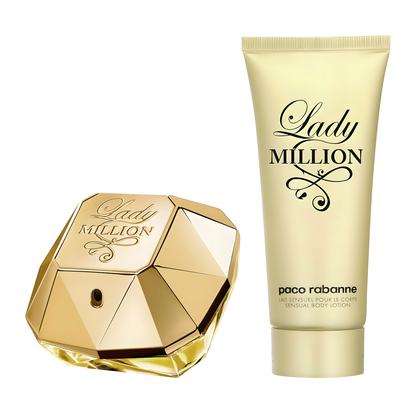 Lady Million Metal SET Dama 2 Piezas EDP 80ml + Body Lotion 100ml