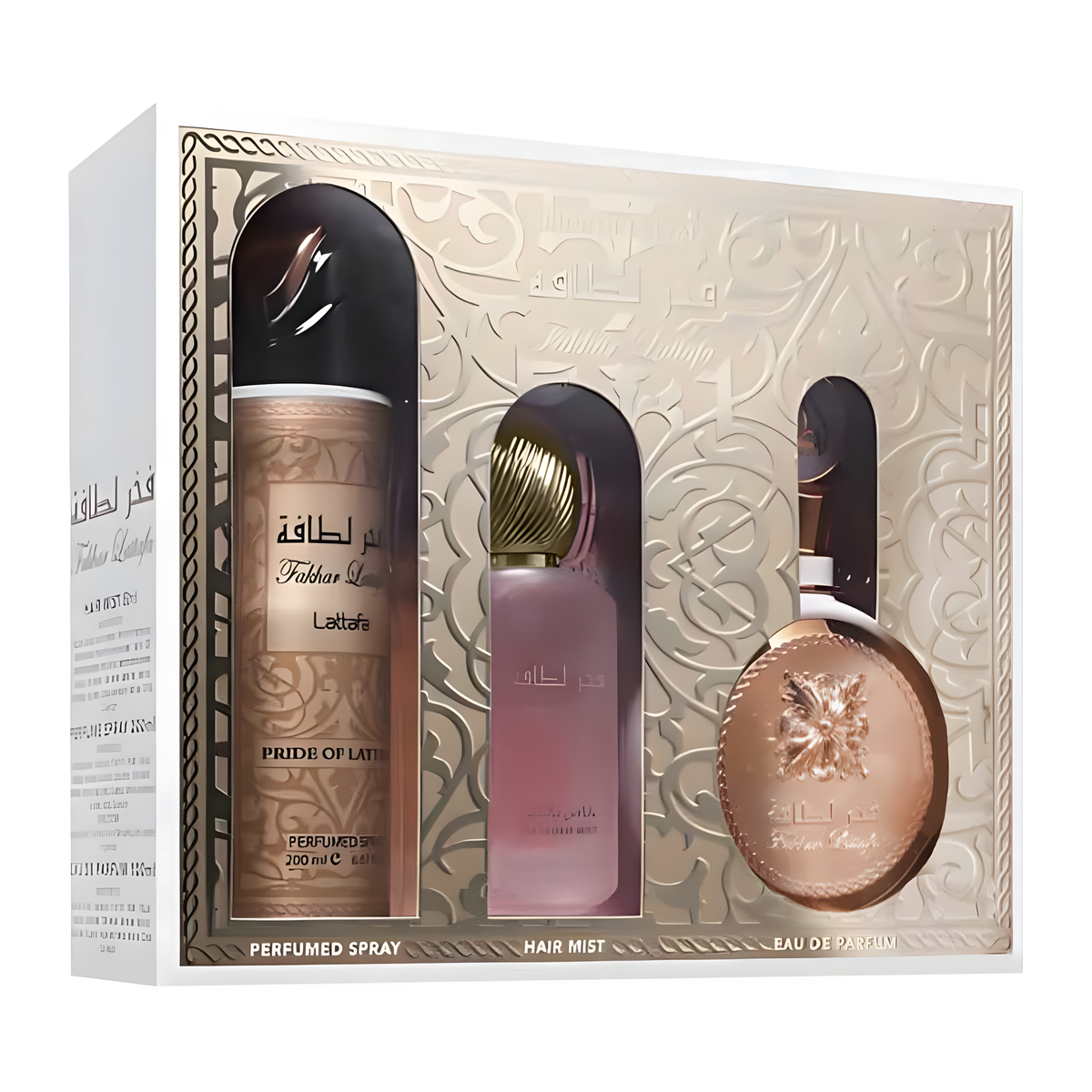 Lattafa Fakhar Rose Estuche 3 Piezas Dama