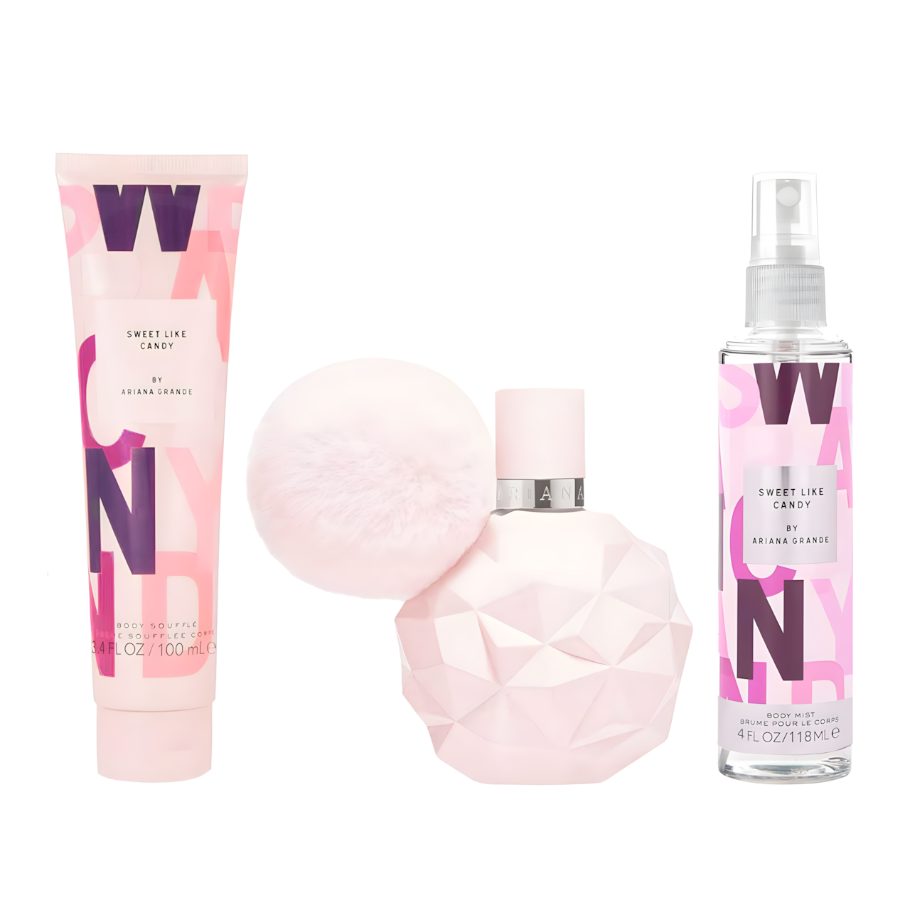 Sweet Like Candy SET 3 Piezas Dama EDP 100ml + Body Souffle 100ml + BODY MIST 118ml